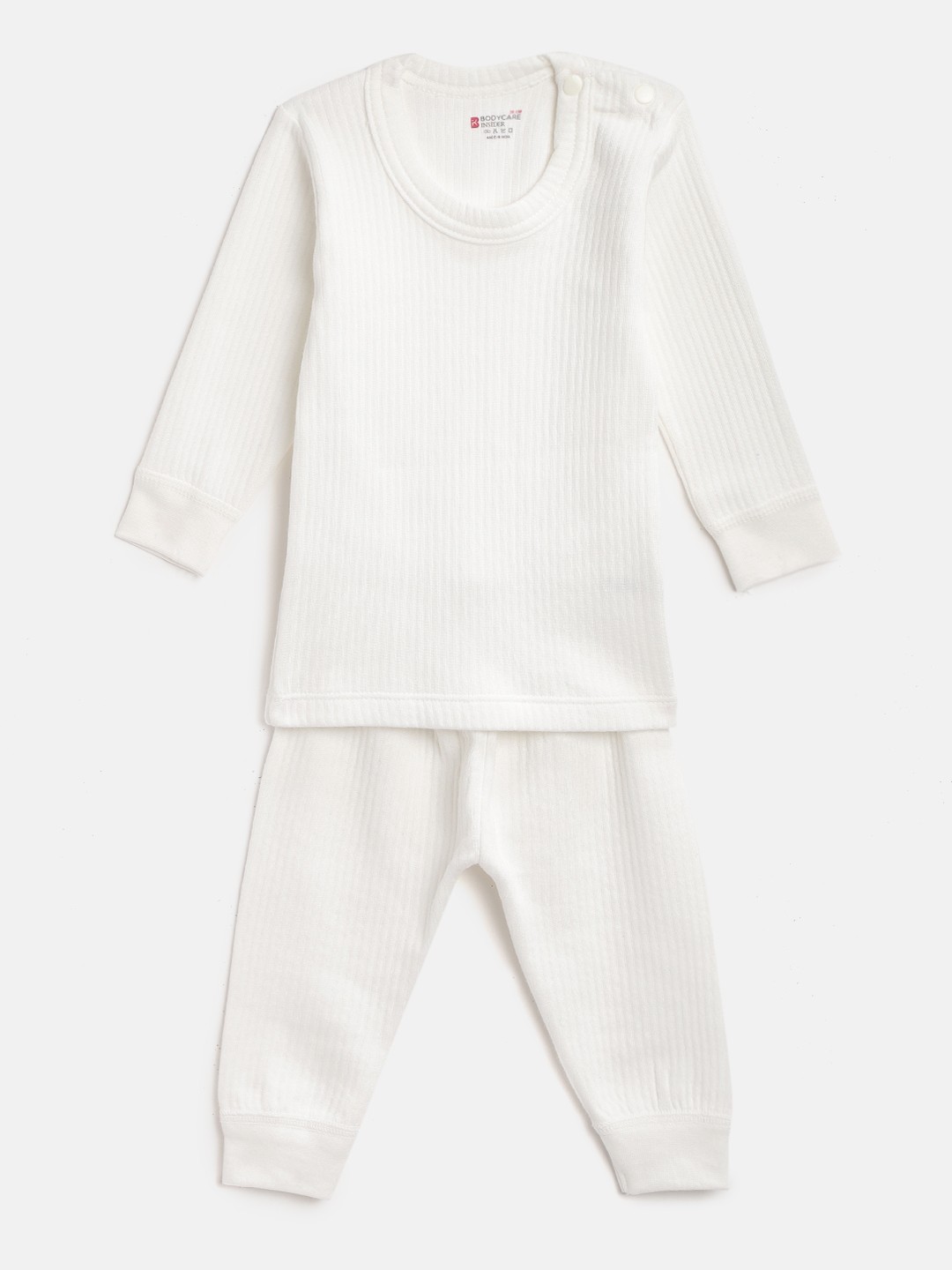 

BODYCARE INSIDER Kids White Ribbed Thermal Set
