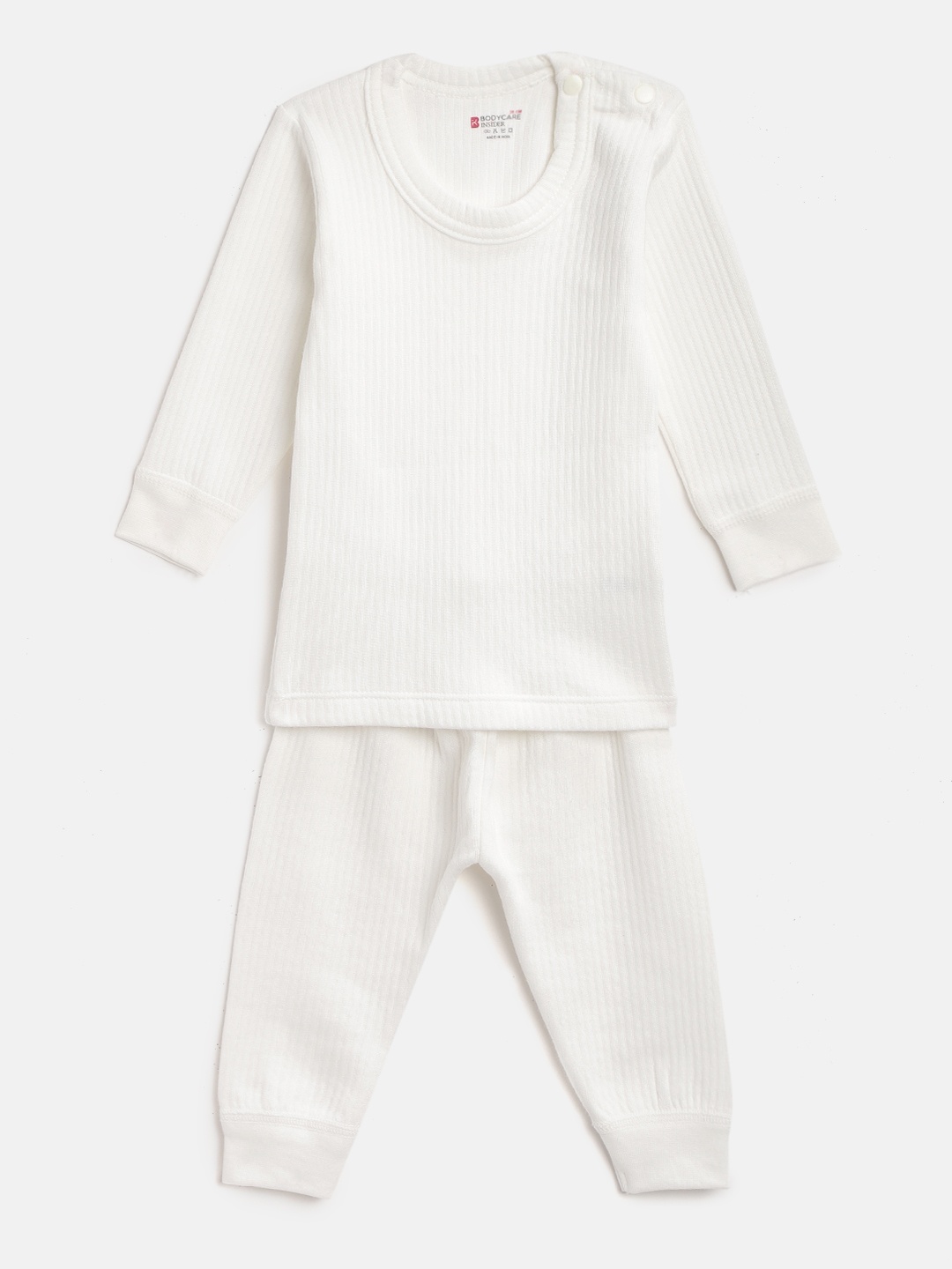 

BODYCARE INSIDER Kids White Ribbed Thermal Set