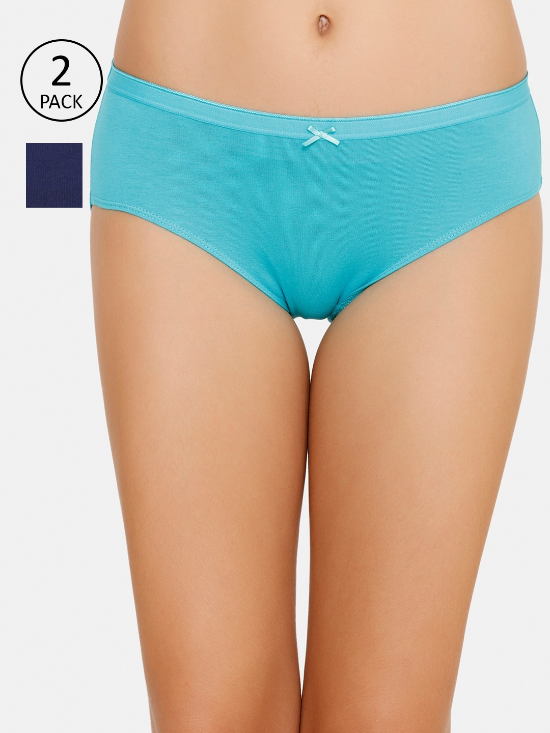 

Zivame Women Pack of 2 Assorted Solid Hipster Briefs ZI2427FASHABLUE