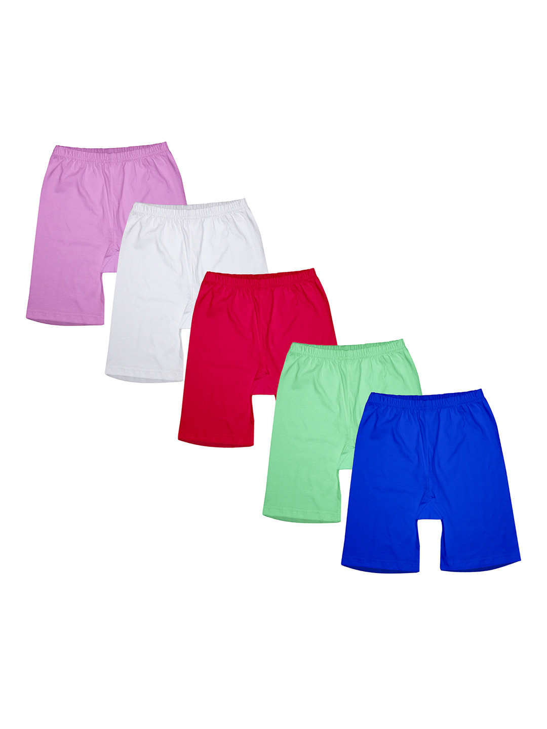 

Luke & Lilly Girls Pack of 5 Solid Knee-Length Cycling Shorts, Green