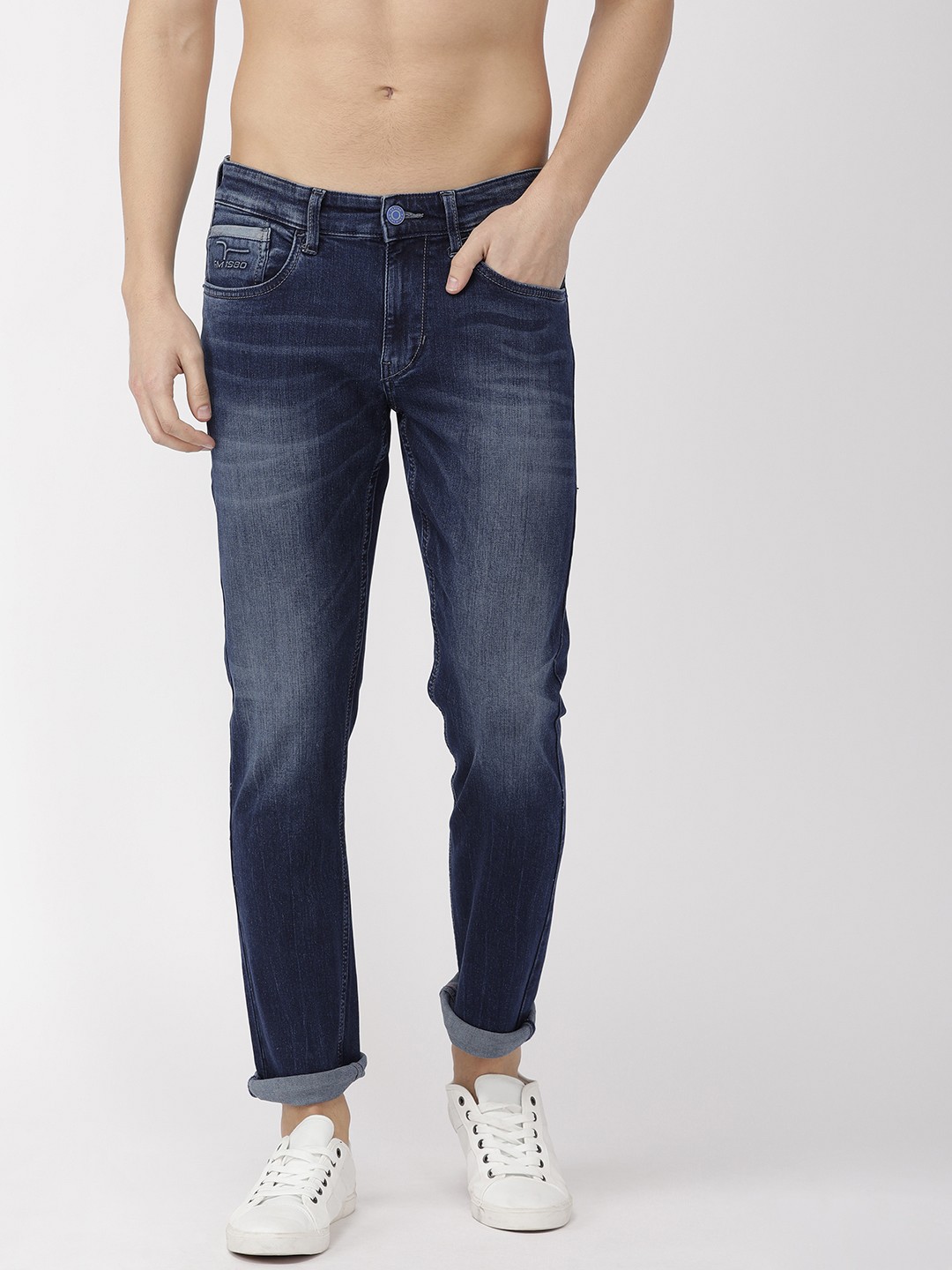 

Flying Machine Men Blue Prince Slim Fit Mid-Rise Clean Look Jeans