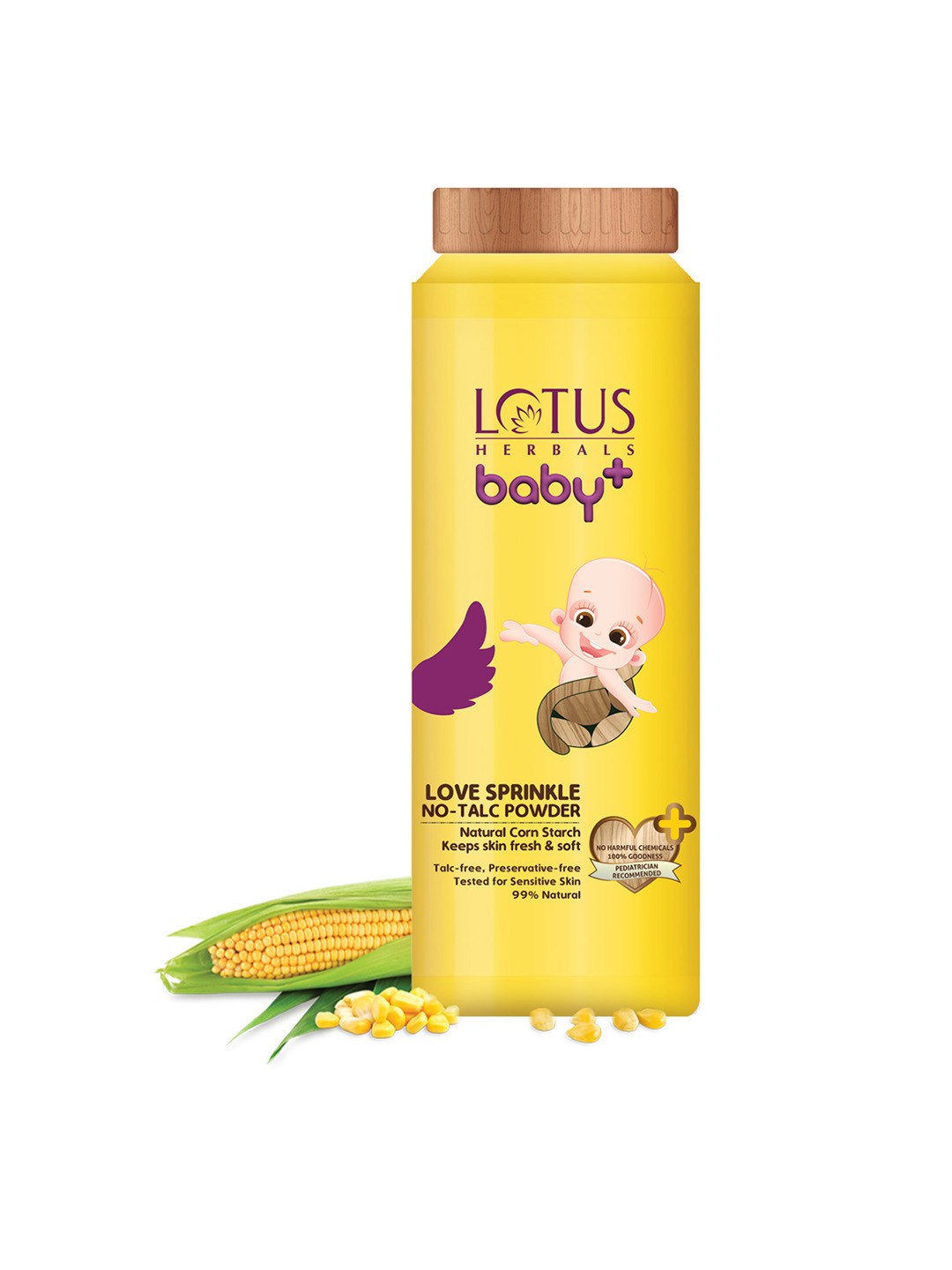 

Lotus Herbals Baby Love Sprinkle No-Talc Sustainable Powder 100 g, Yellow