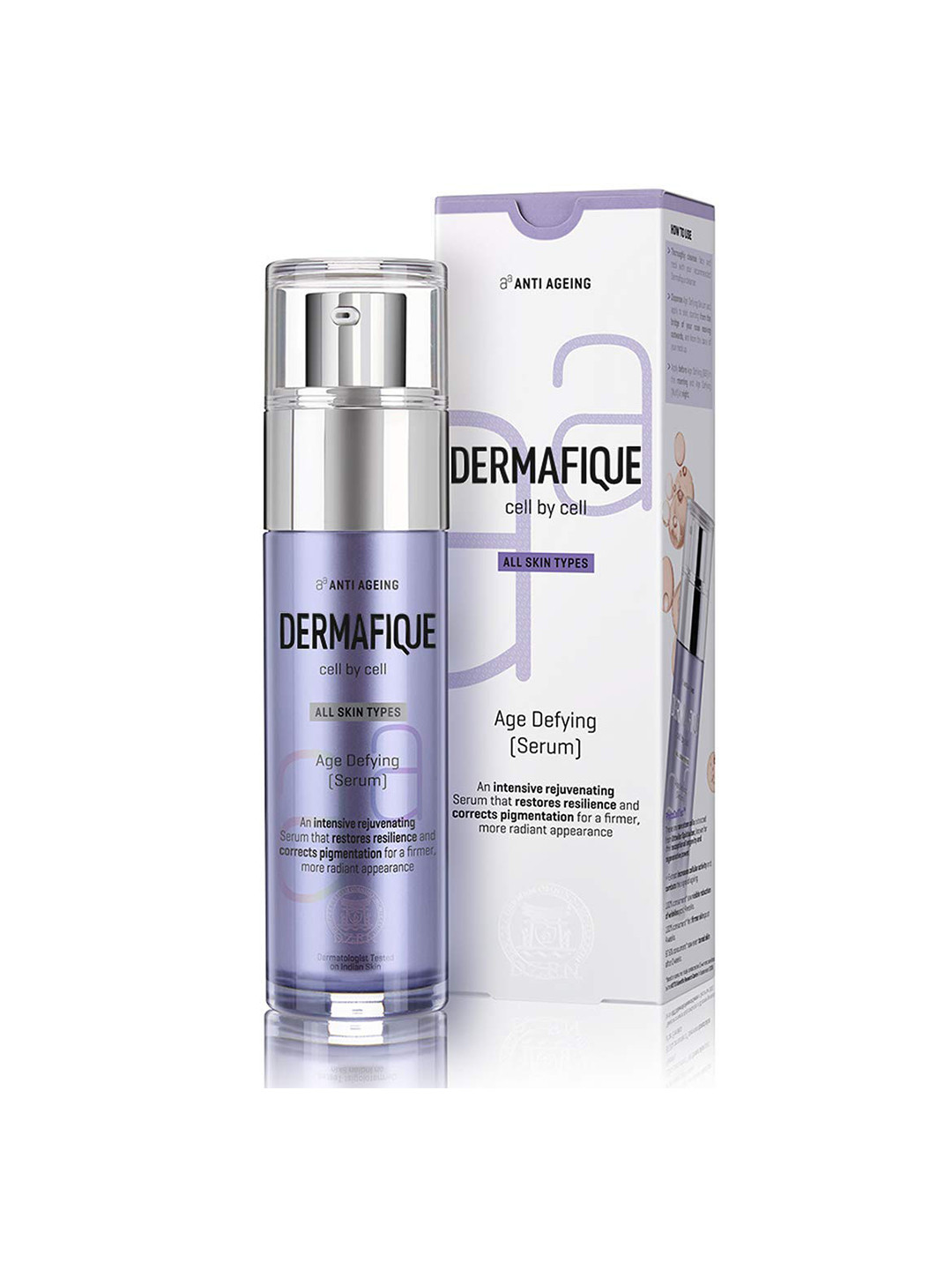 

Dermafique Cell By Cell Age Defying Serum -Reduces wrinkles, spots, uneven skintone 50ml, White