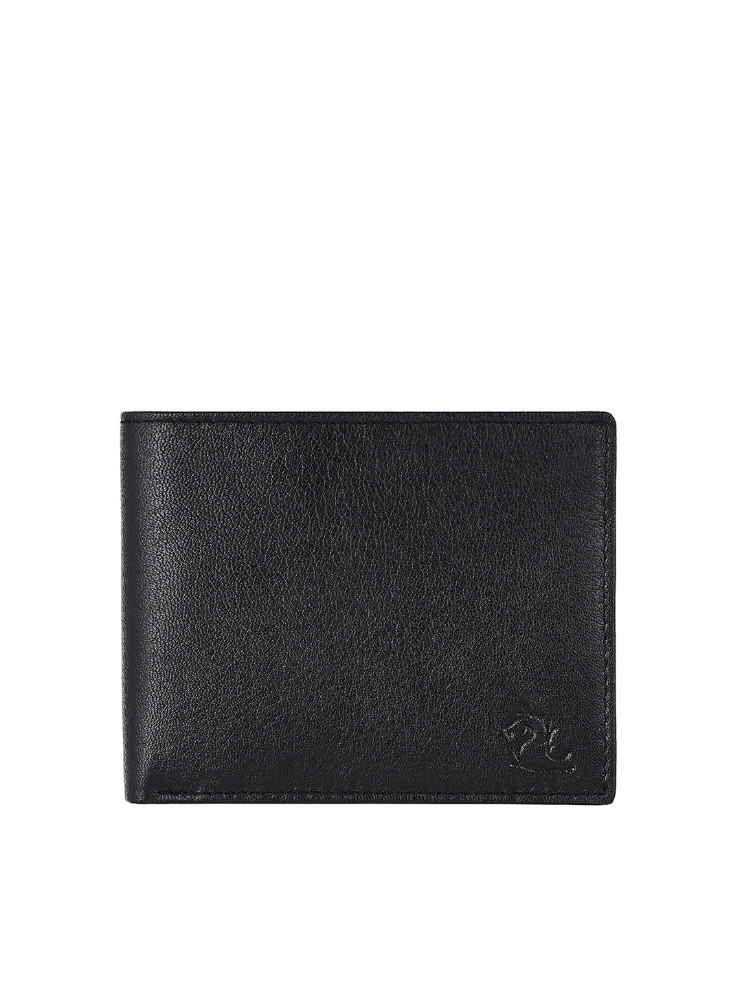 

Kara Men Black Solid Two Fold Leather Wallet