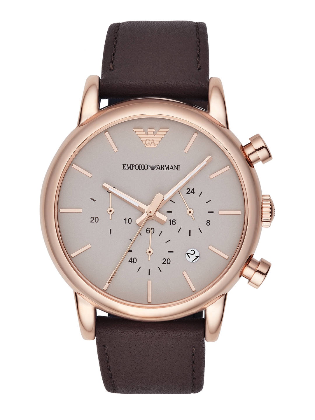 

Emporio Armani Women Beige & Maroon Analogue Watch AR2074