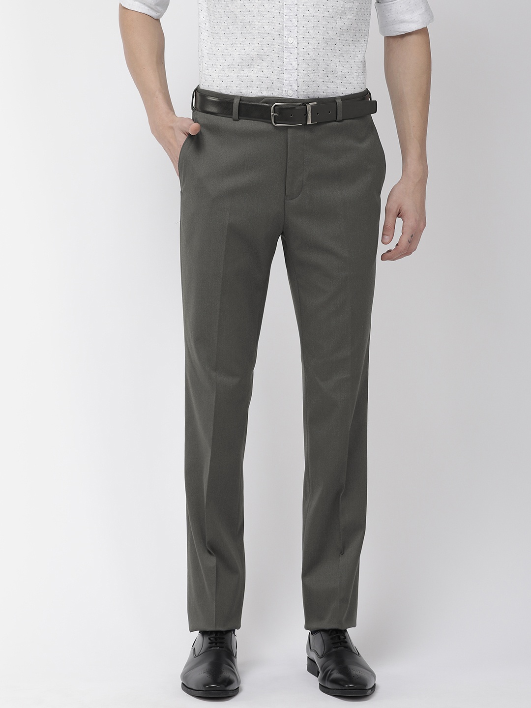 

Raymond Men Grey Contemporary Fit Solid Formal Trousers