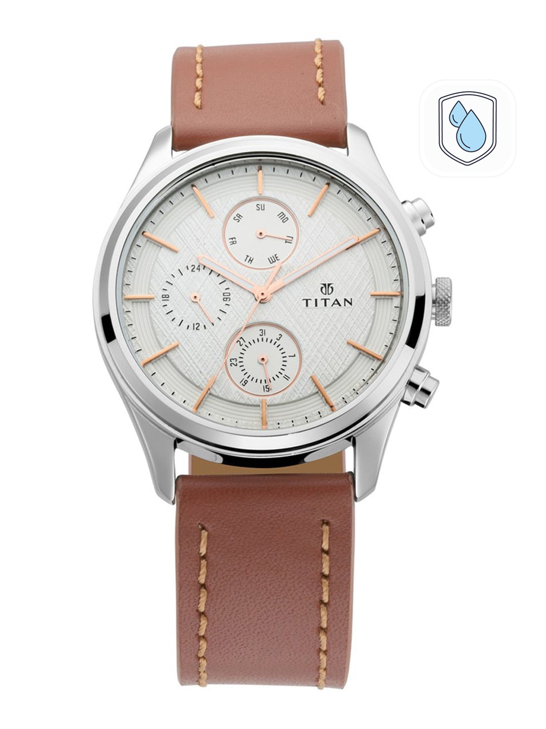 

Titan Workwear Men Silver Analogue watch NL1805SL01
