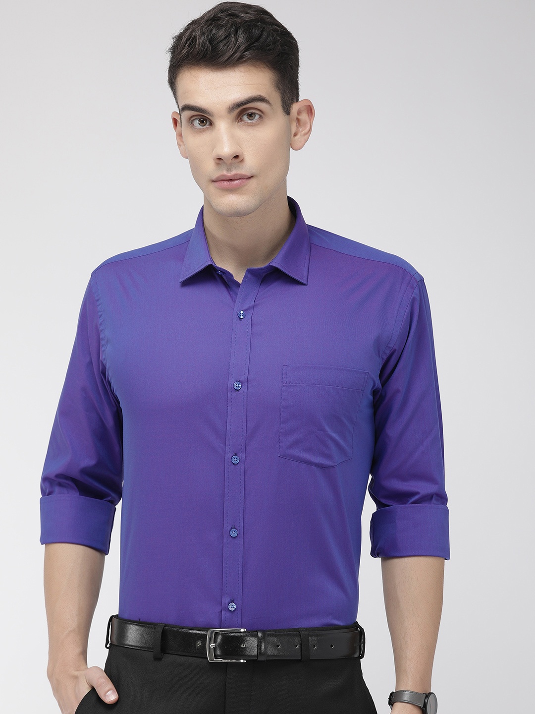

Park Avenue Men Purple Slim Fit Solid Formal Shirt