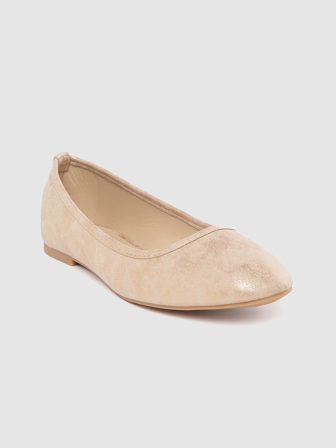 

Allen Solly Women Pink & Rose Gold-Toned Solid Ballerinas