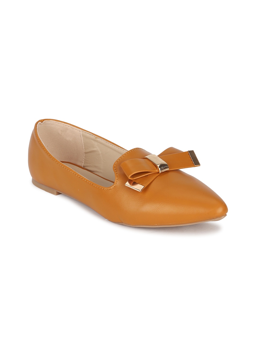 

Allen Solly Women Tan Brown Solid Leather Ballerinas