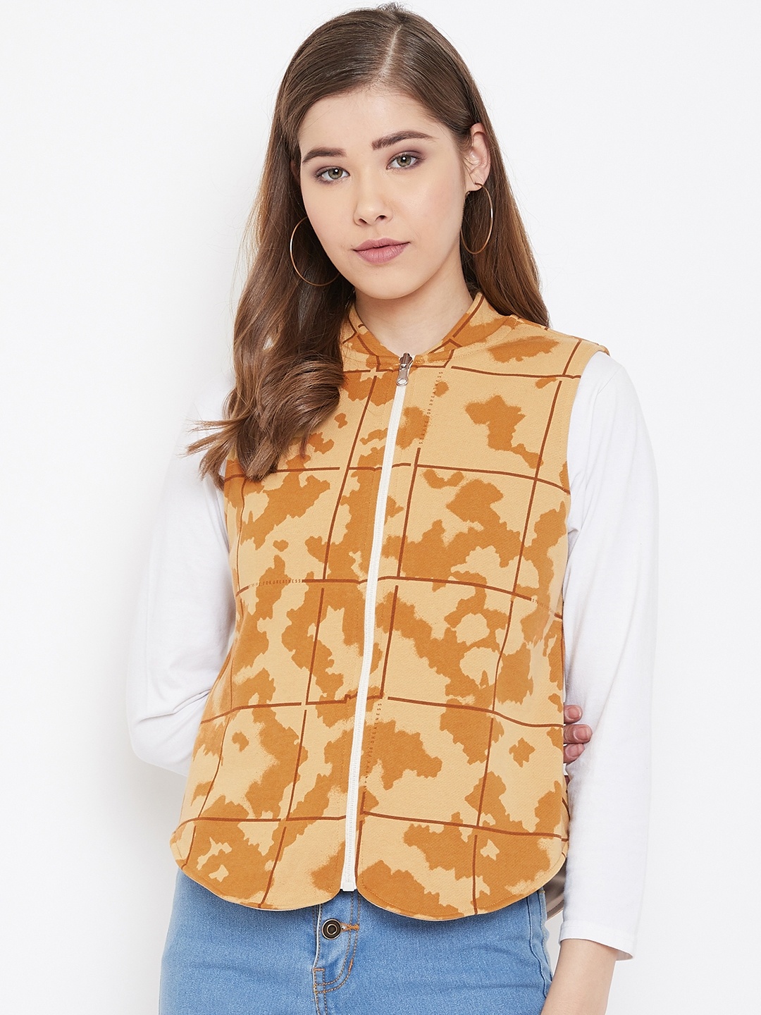 

Rute Women Yellow Printed Tailored Jacket