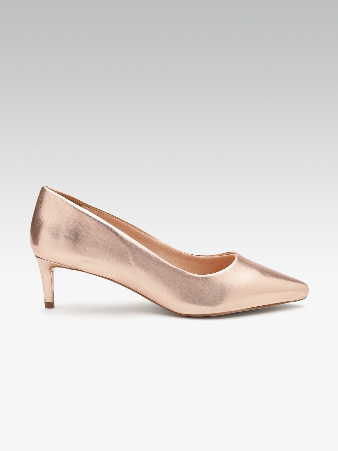 

Carlton London Women Rose Gold-Toned Solid Pumps