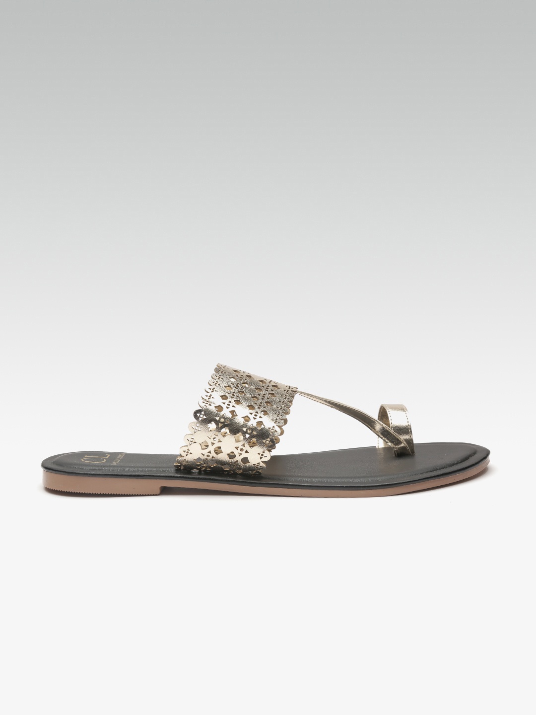 

Carlton London Women Gold-Toned Cut-Out One Toe Flats