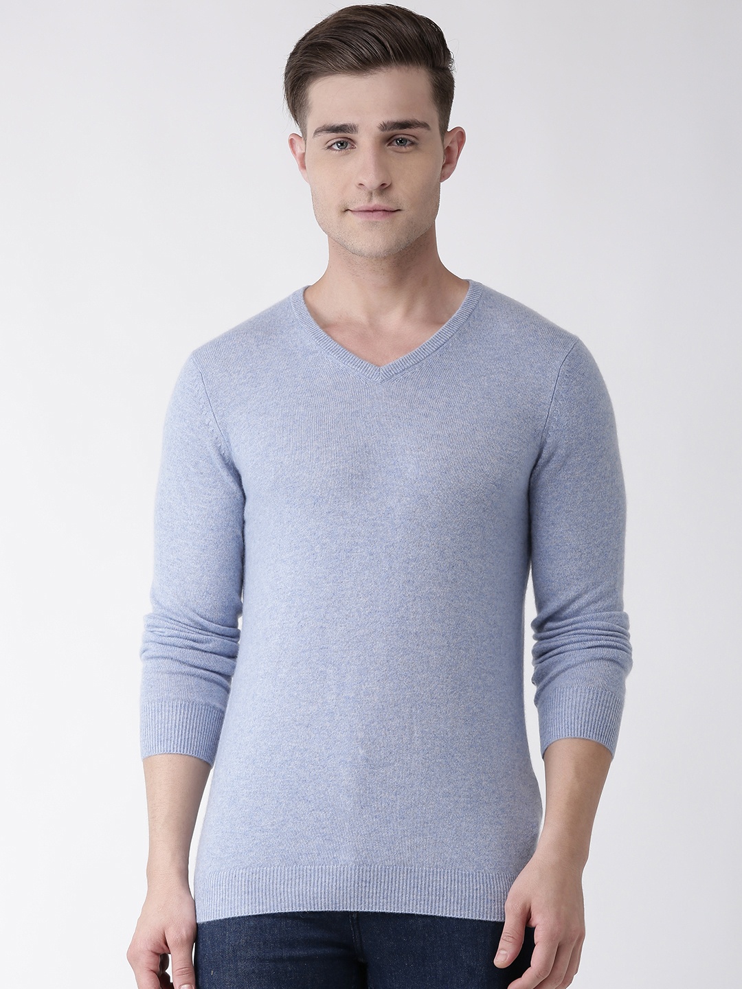 

Celio Men Blue Solid Pullover Sweater