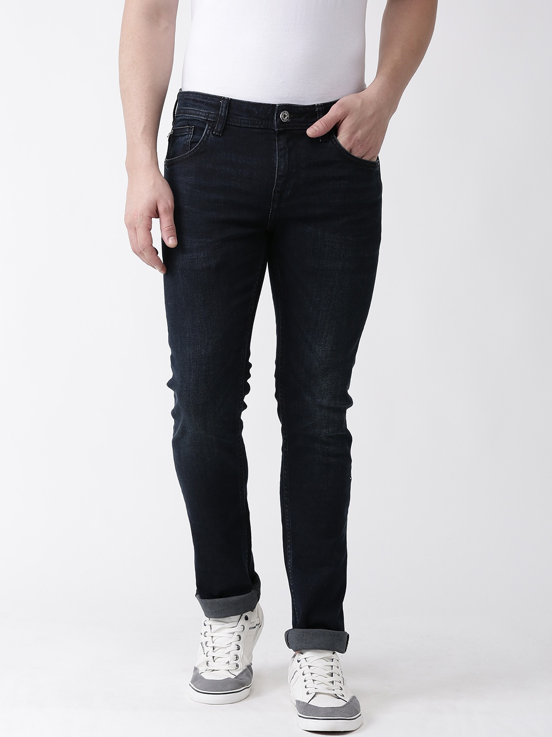 

Celio Men Navy Blue Slim Fit Mid-Rise Clean Look Stretchable Jeans