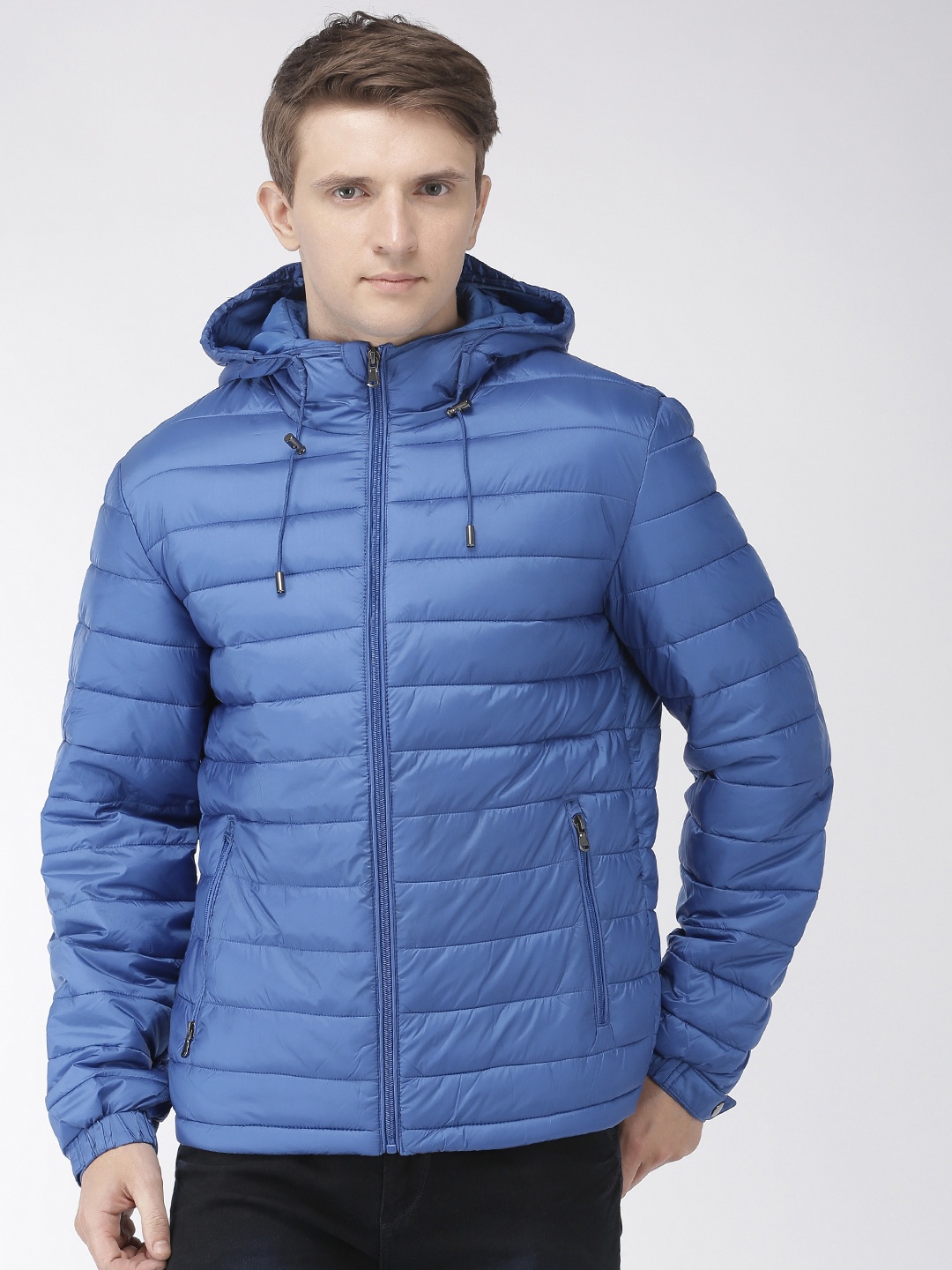 

Celio Men Blue Solid Padded Light Weight Jacket