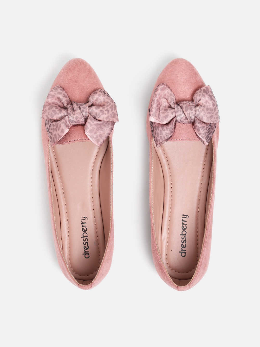 

DressBerry Women Pink Solid Bow Detail Ballerinas