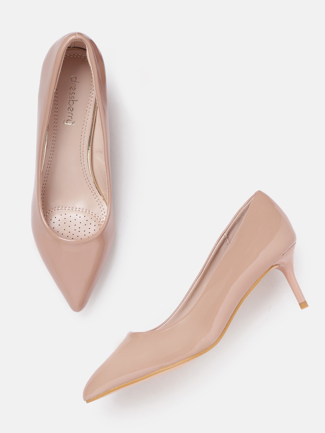 

DressBerry Slim Heeled Pumps, Nude