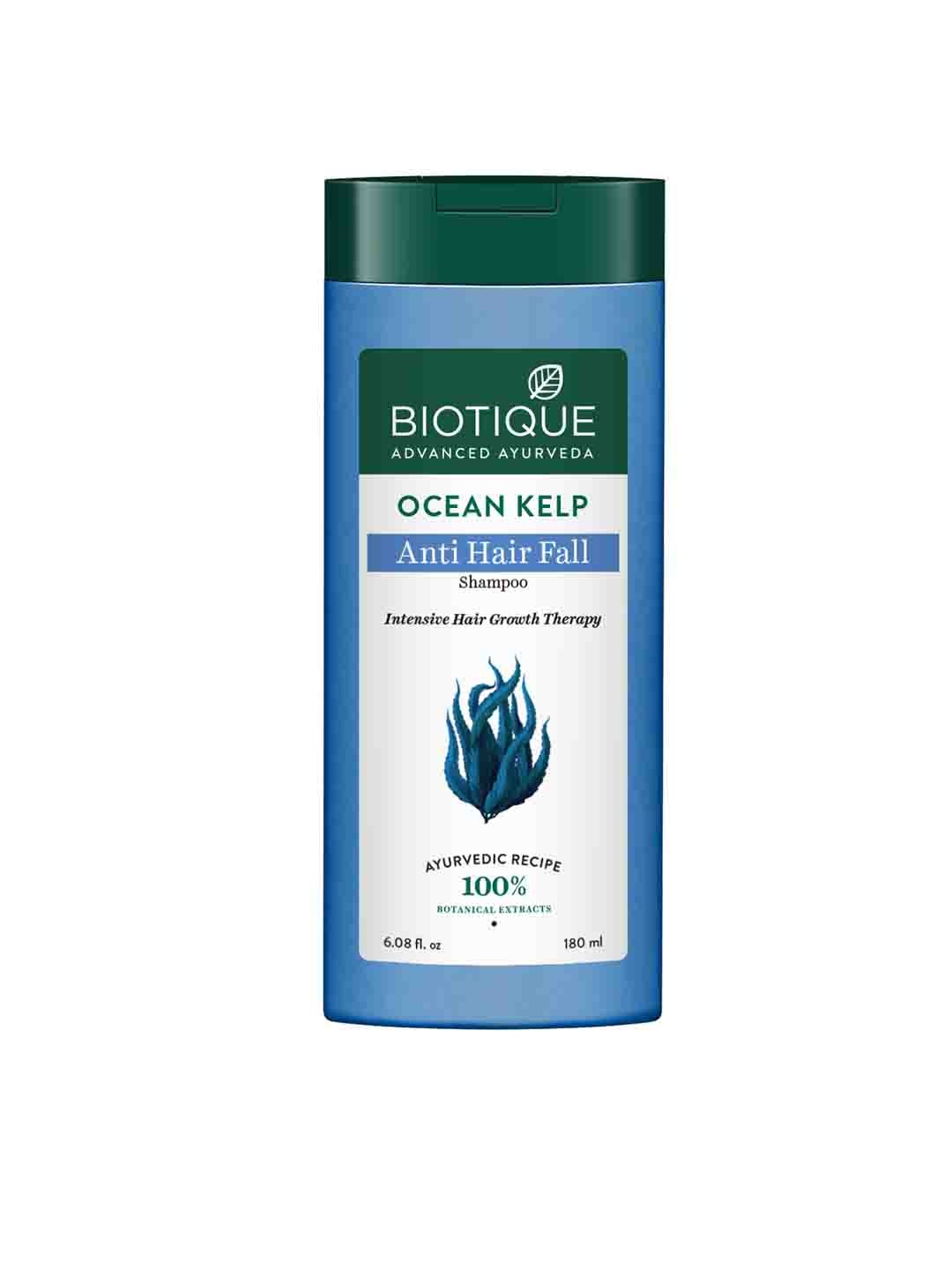 

Biotique Ocean Kelp Anti Hair Fall Shampoo for Intensive Hair Growth Therapy 180ml, Blue