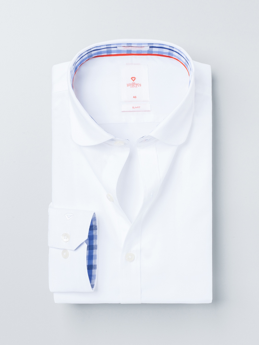 

INVICTUS White Slim Fit Sustainable Formal Shirt