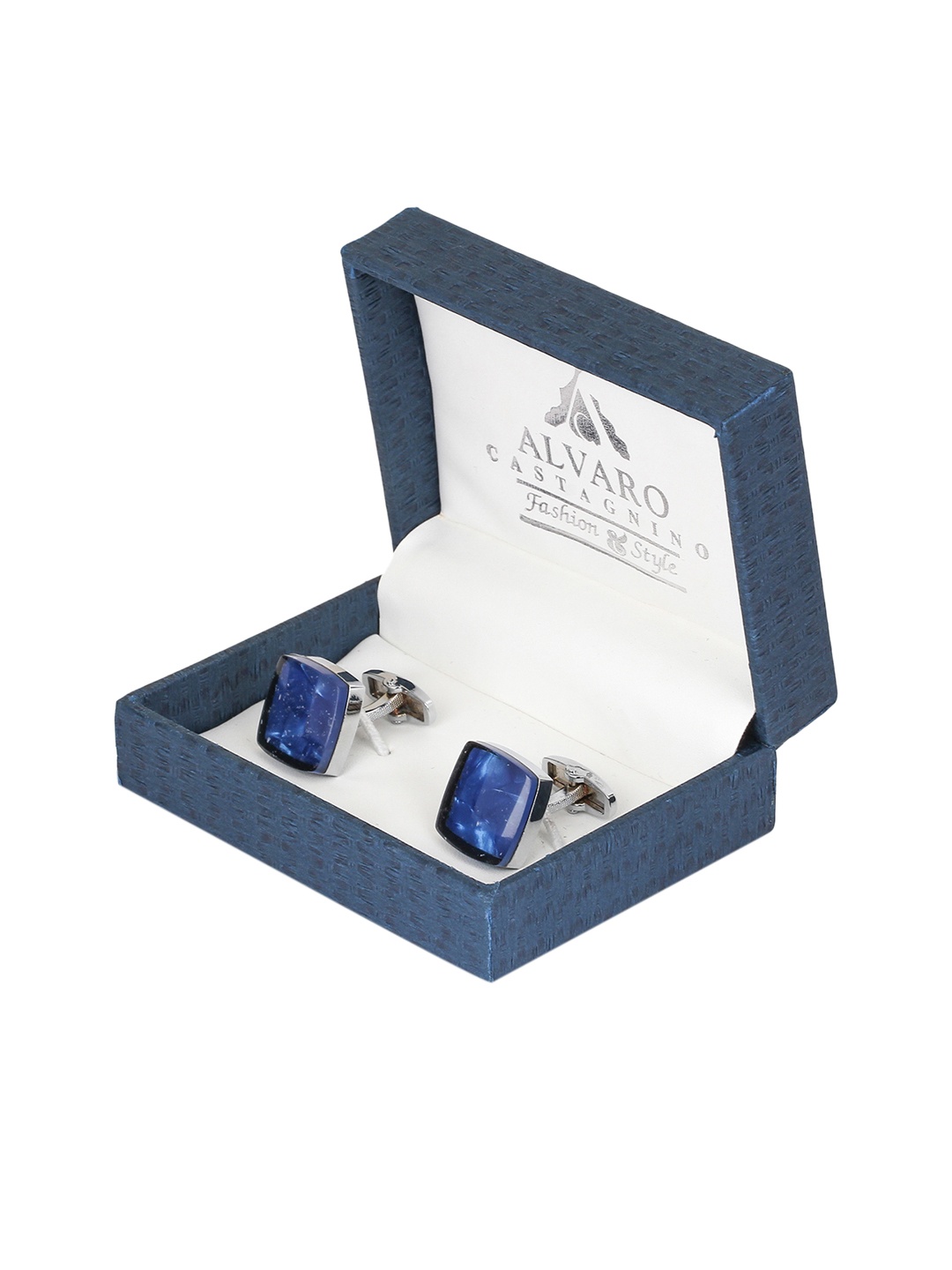 

Alvaro Castagnino Men Blue Square Cufflinks