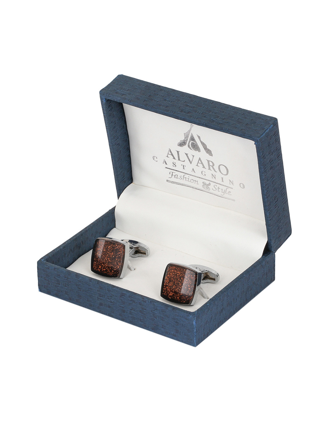 

Alvaro Castagnino Men Maroon Square Cufflinks