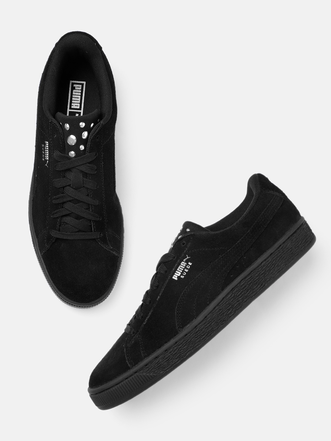 

Puma Women Black Solid Suede Jewel Regular Sneakers