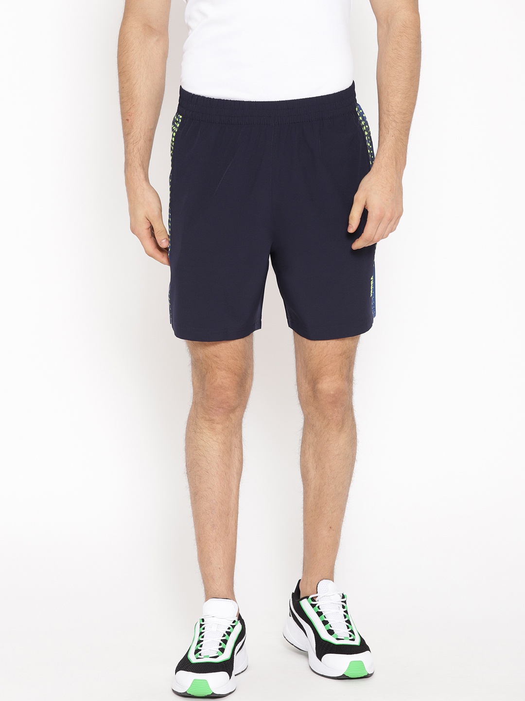 

Yuuki Men Navy Blue Solid Regular Fit Sports Shorts