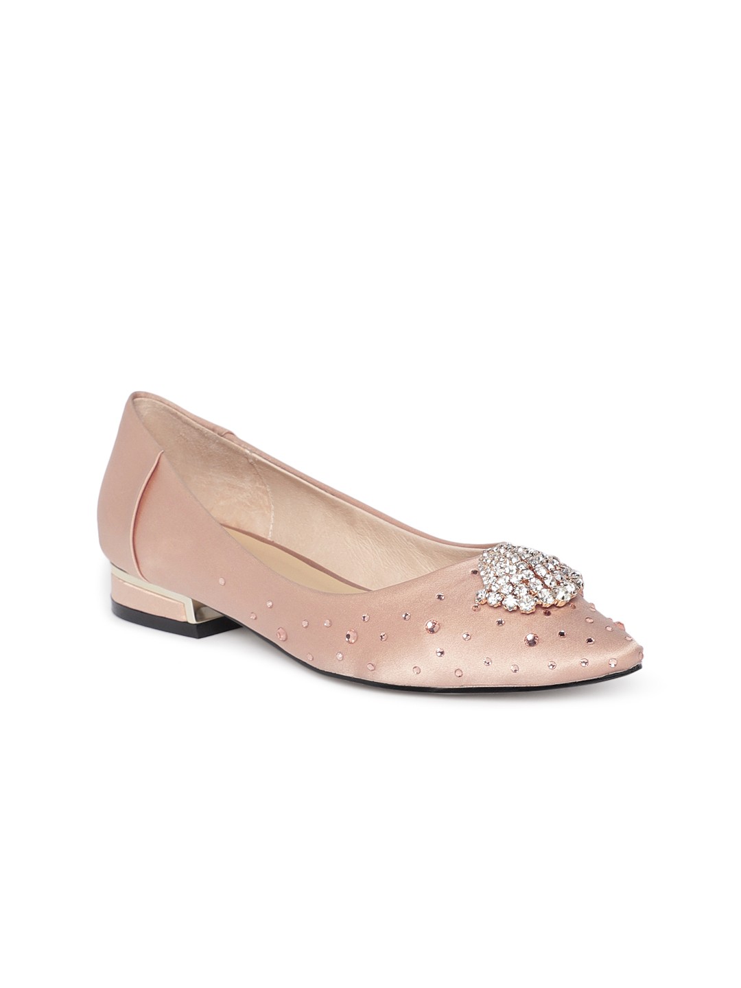 

Heel & Buckle London Women Peach-Coloured Embellished Ballerinas