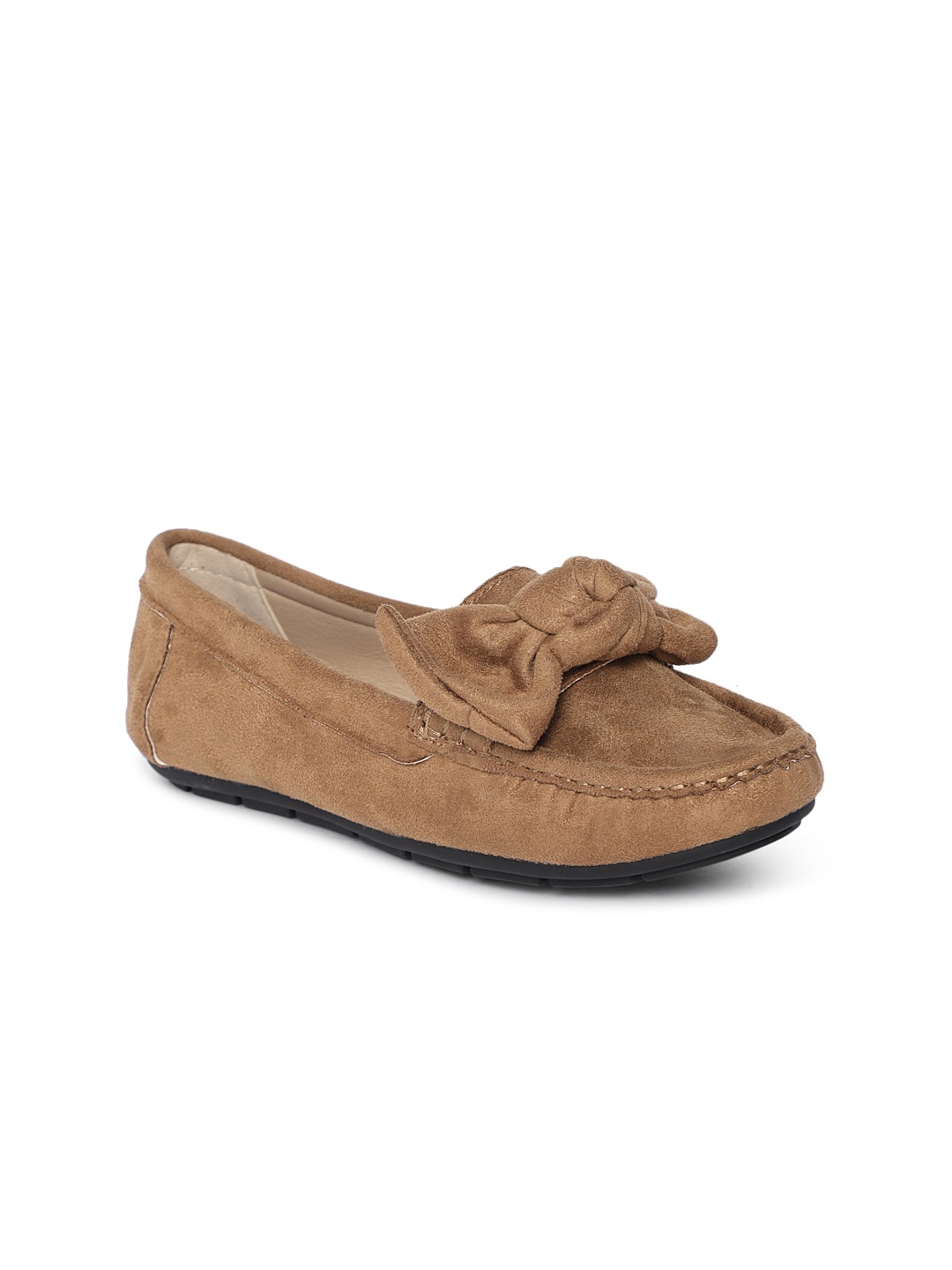 

Heel & Buckle London Women Tan Brown Solid Suede Ballerinas
