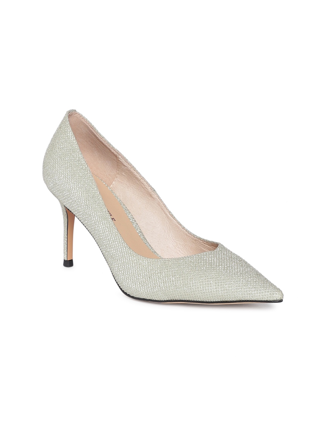 

Heel & Buckle London Women Muted Gold-Toned Embellished Pumps