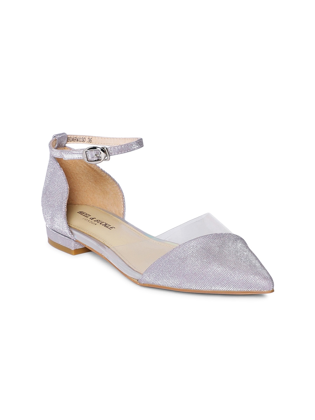 

Heel & Buckle London Women Lavender Embellished Leather Flats