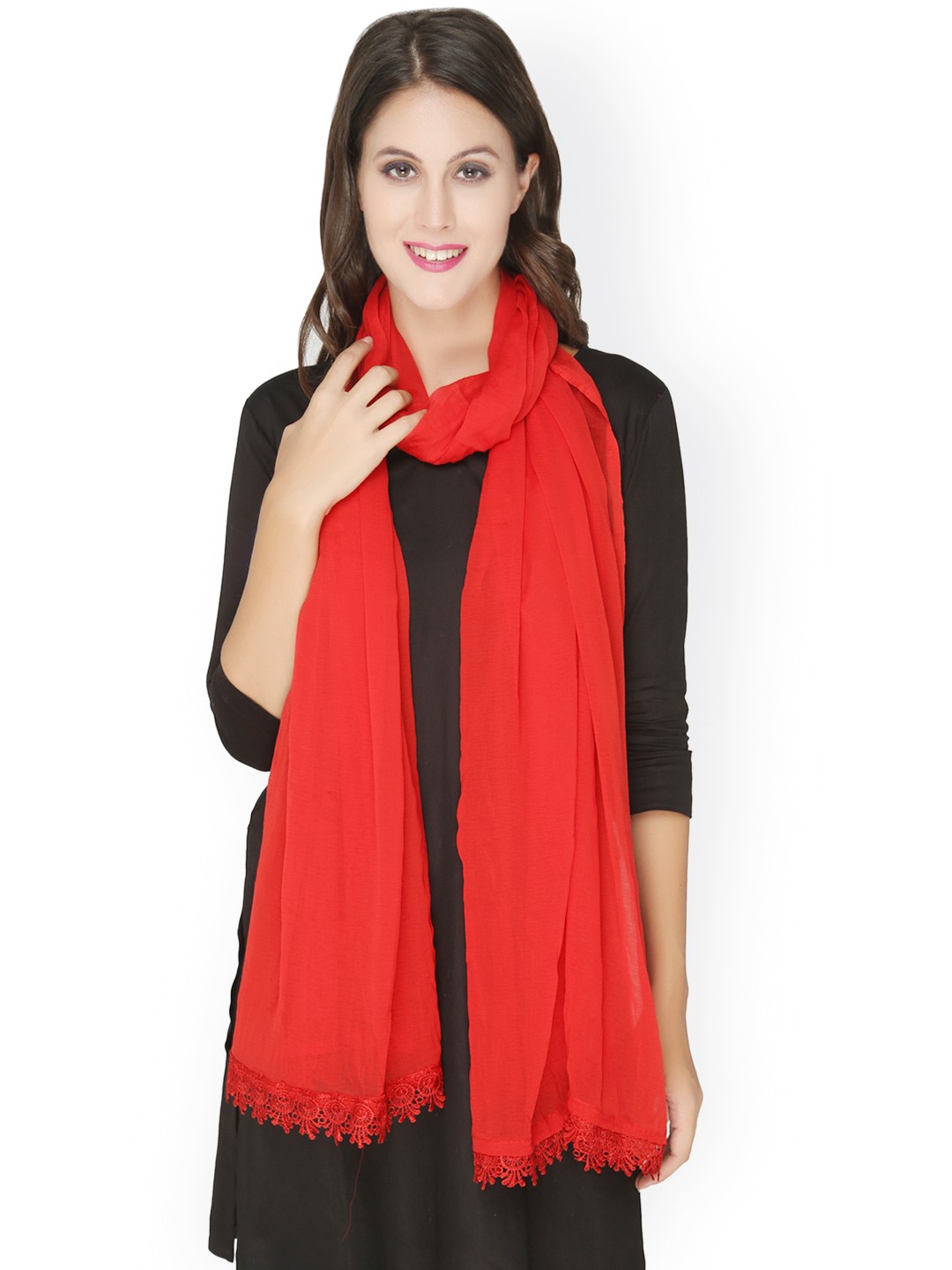 

Dupatta Bazaar Red Chiffon Dupatta