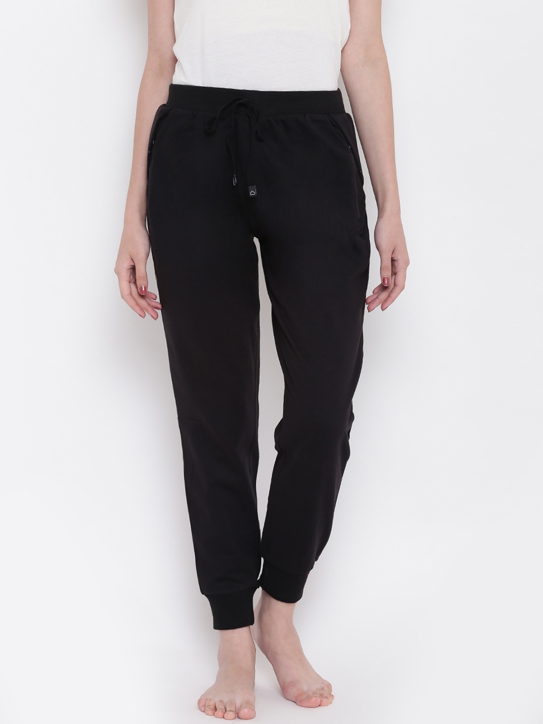 

Sweet Dreams Women Black Solid Lounge Joggers