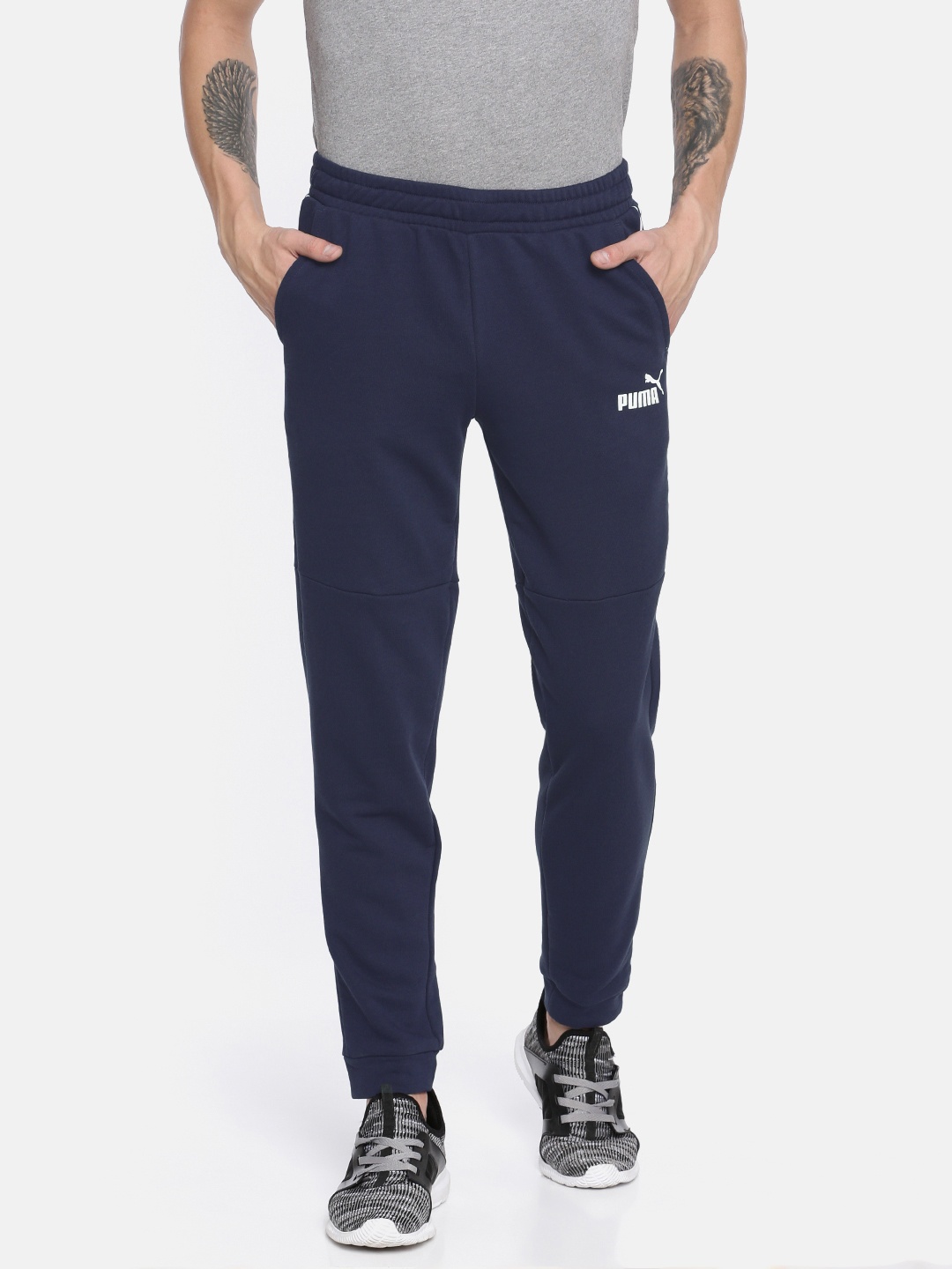 

Puma Men Navy Blue Solid Straight Fit Knitted Amplified TR Sports Joggers