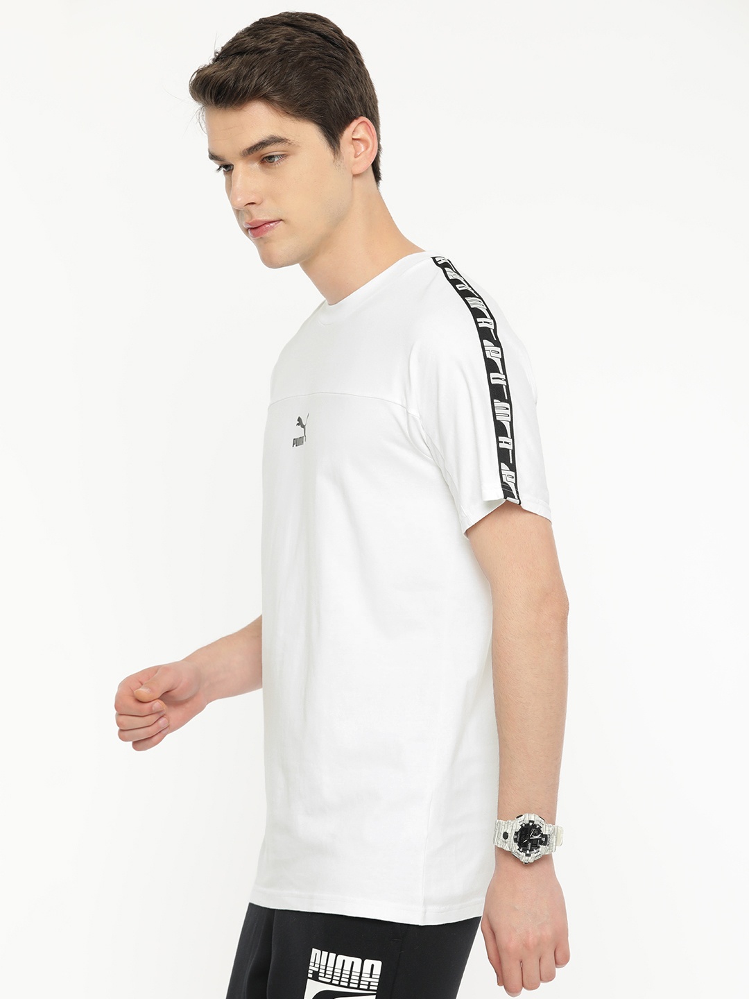 

Puma Men White Solid Round Neck PUMA XTG T-shirt