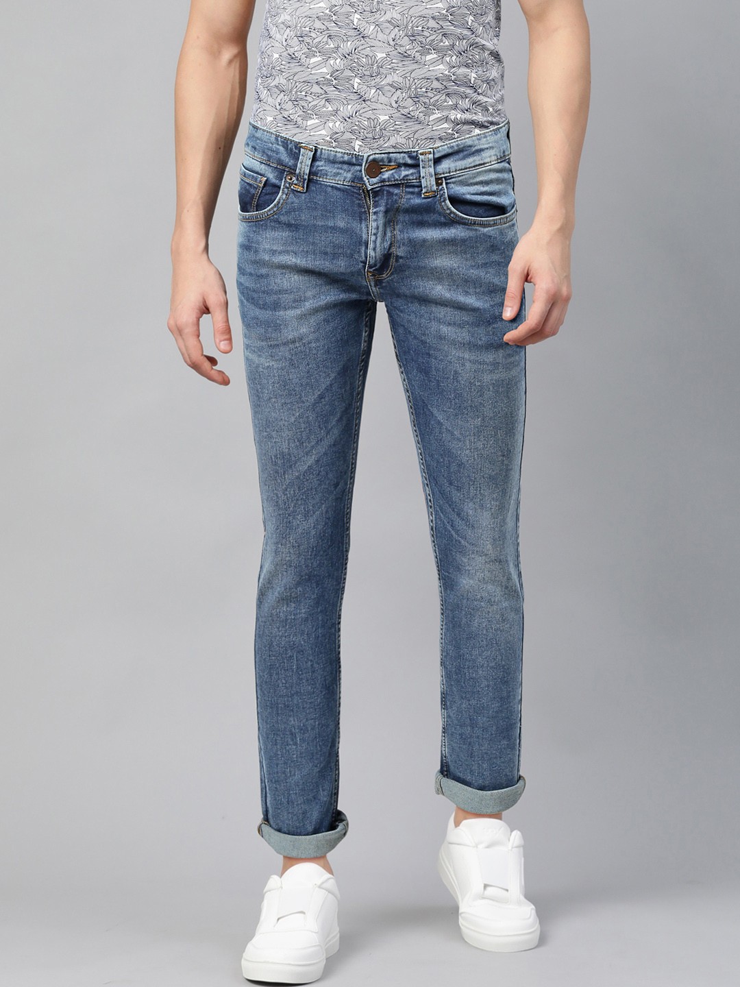 

SPYKAR Men Blue Skinny Fit Low-Rise Clean Look Jeans