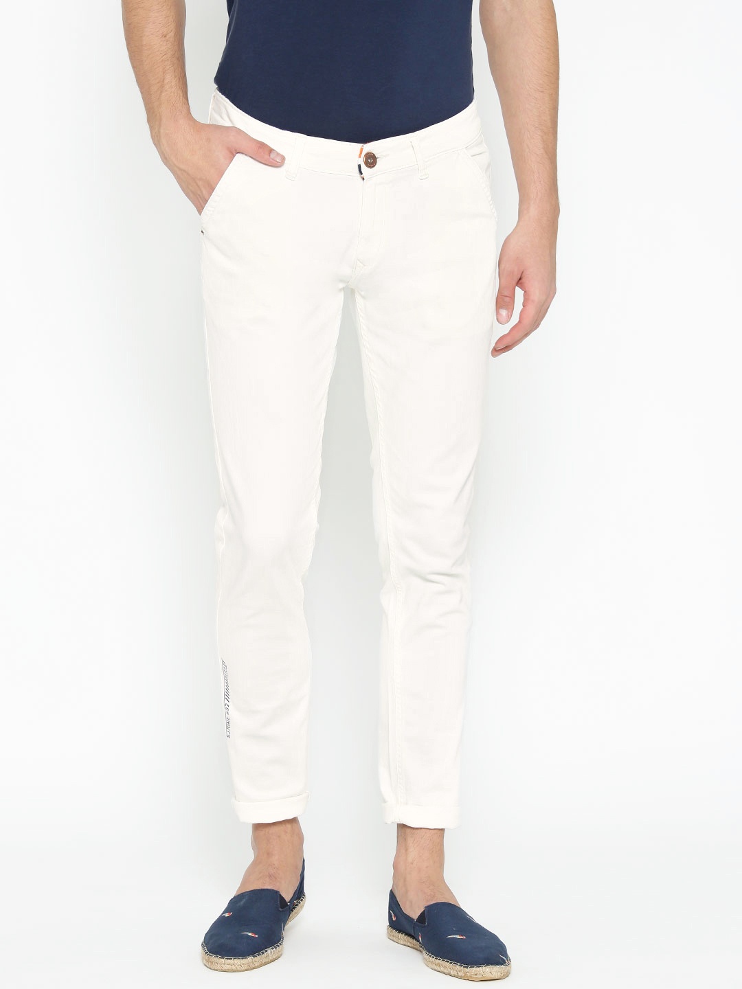 

SPYKAR Men Off-White Skinny Fit Low-Rise Clean Look Stretchable Jeans