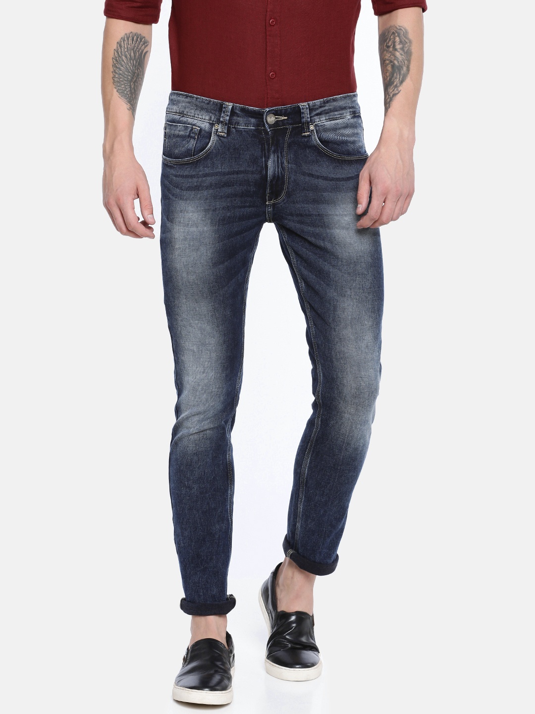 

SPYKAR Men Blue Rovers Slim Fit Low-Rise Clean Look Stretchable Jeans