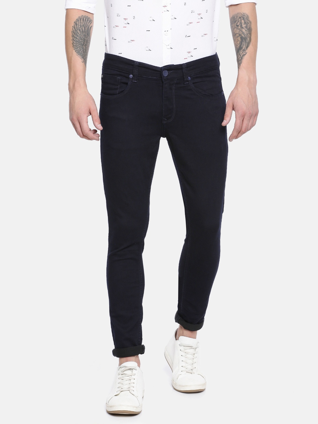 

SPYKAR Men Blue Slim Fit Low-Rise Clean Look Stretchable Jeans