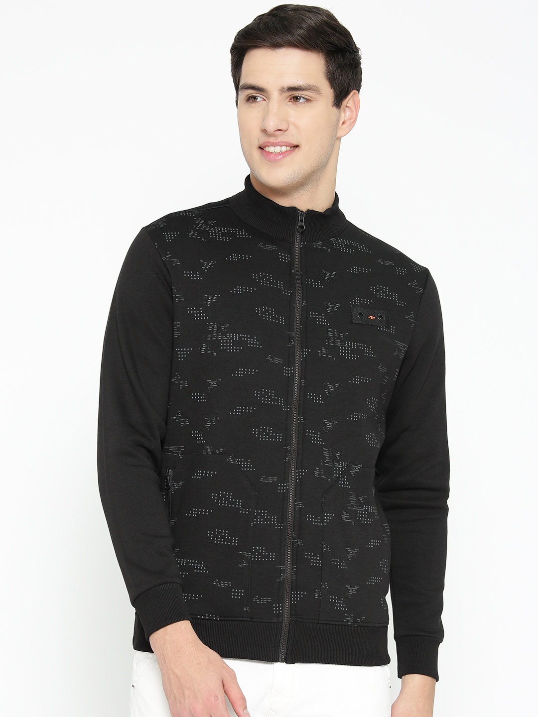

SPYKAR Men Black & Grey Printed Sweatshirt