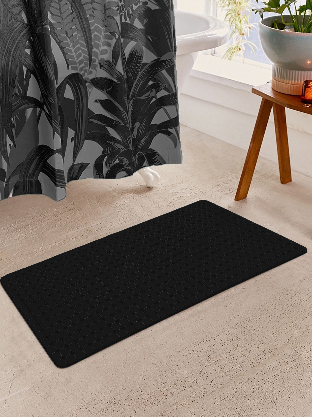 

Story@home Black PVC Anti-Skid Bath Mat