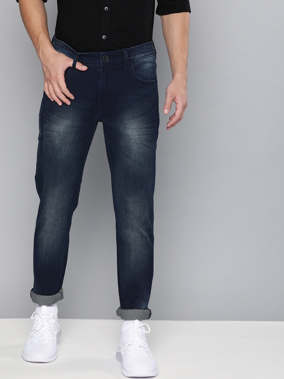 

SINGLE Men Blue Slim Fit Mid-Rise Clean Look Stretchable Jeans