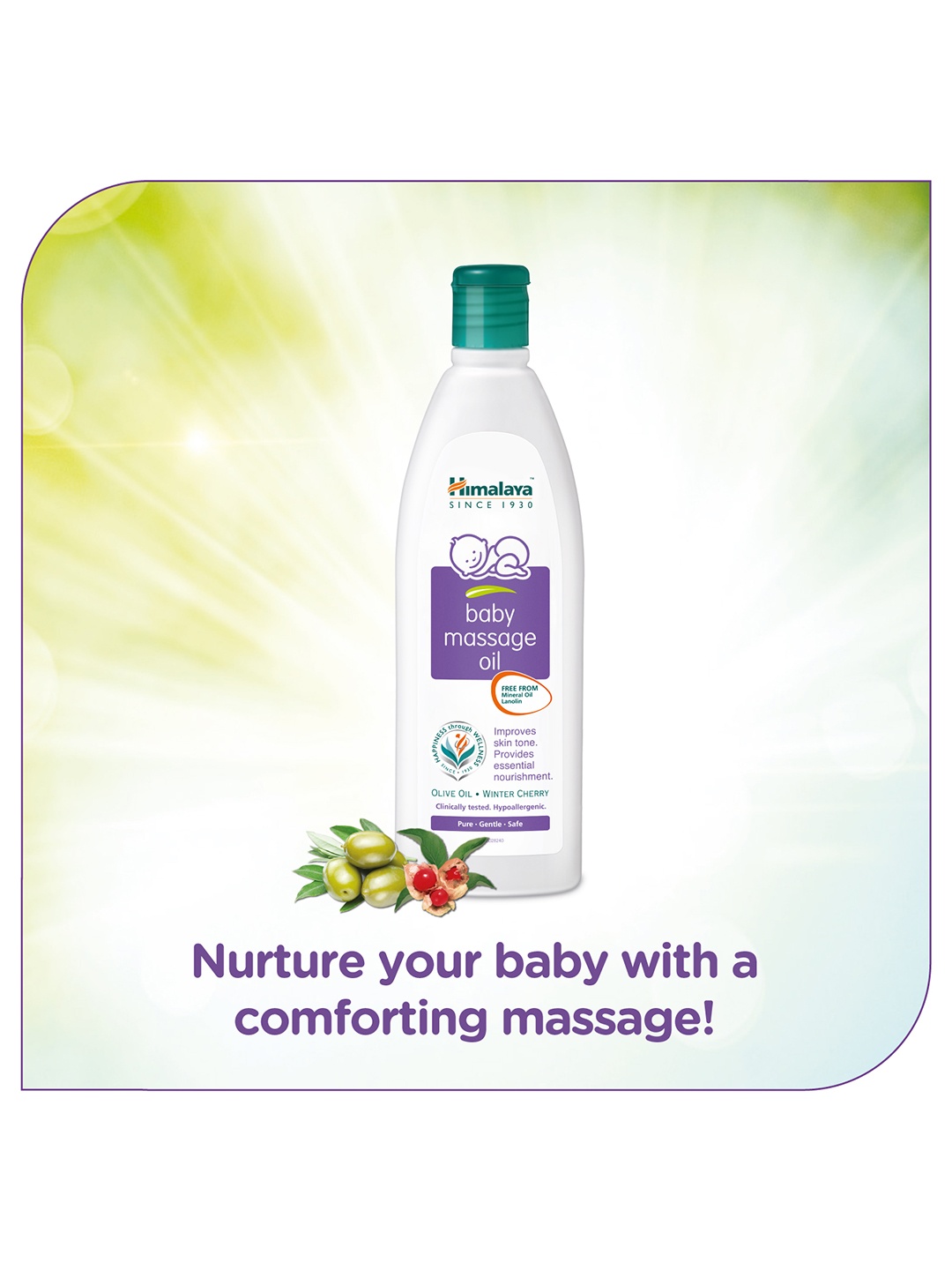 

Himalaya Baby Massage Oil with Olive Oil & Winter Cherry - 50 ml, White