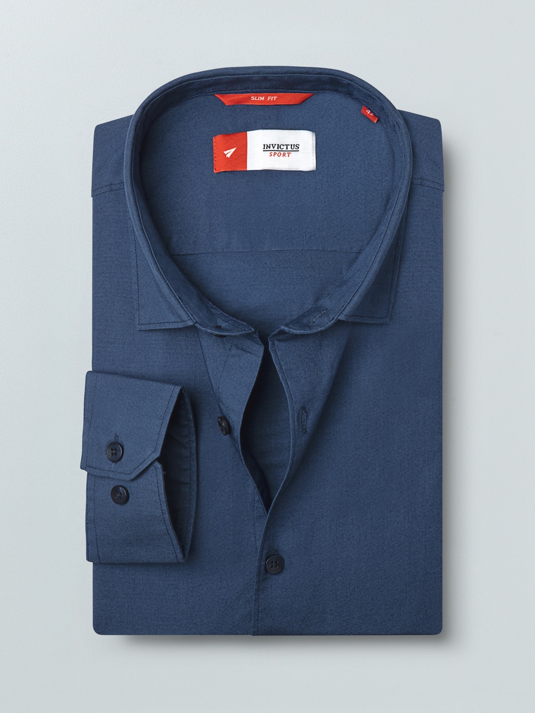 

INVICTUS Men Blue Slim Fit Solid Casual Shirt