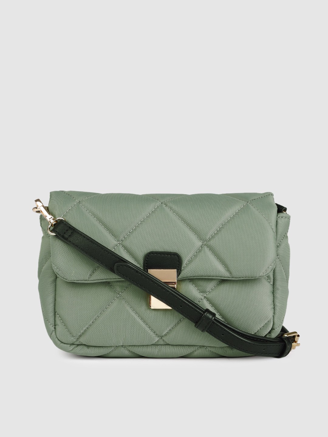 

Accessorize Green Quilted Sling Bag
