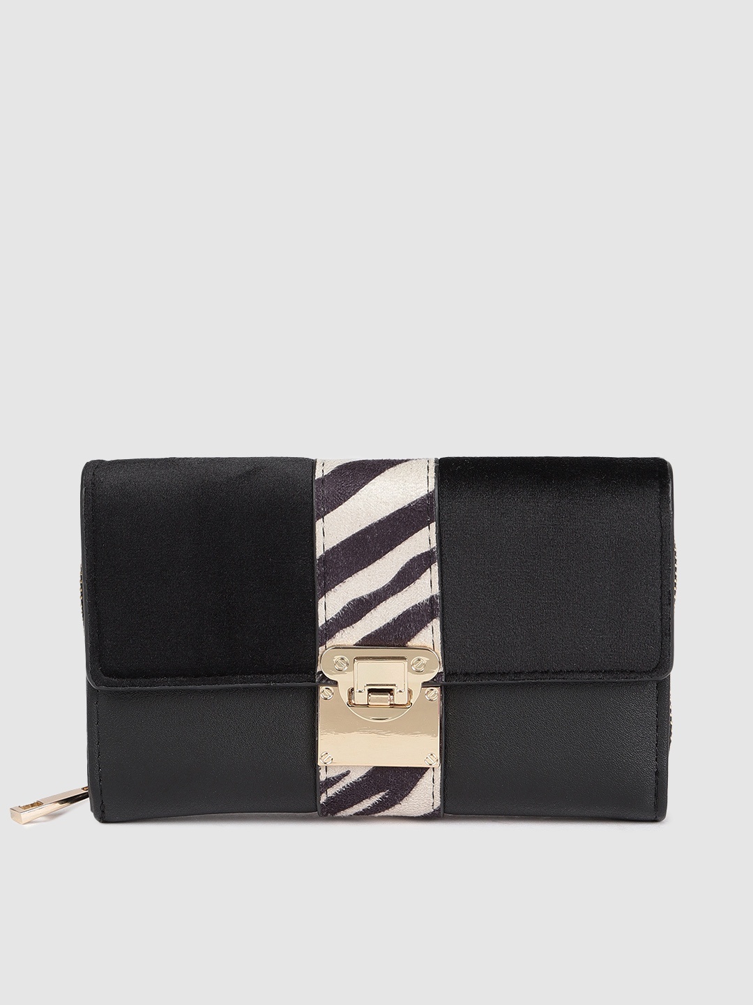 

Accessorize Women Black Solid Zip Around Wallet