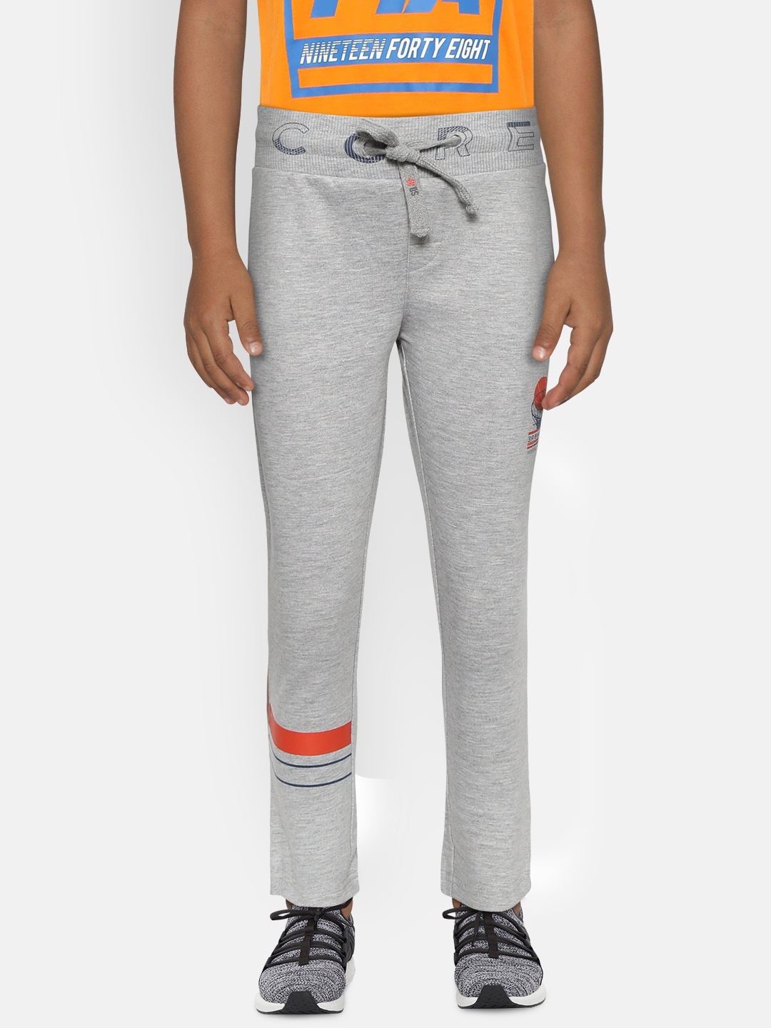 

Sweet Dreams Boys Grey Melange Solid Track Pants