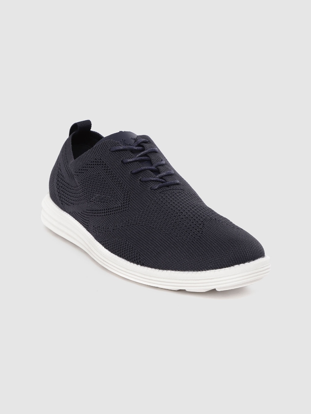 

Allen Solly Men Navy Blue Woven Design Sneakers