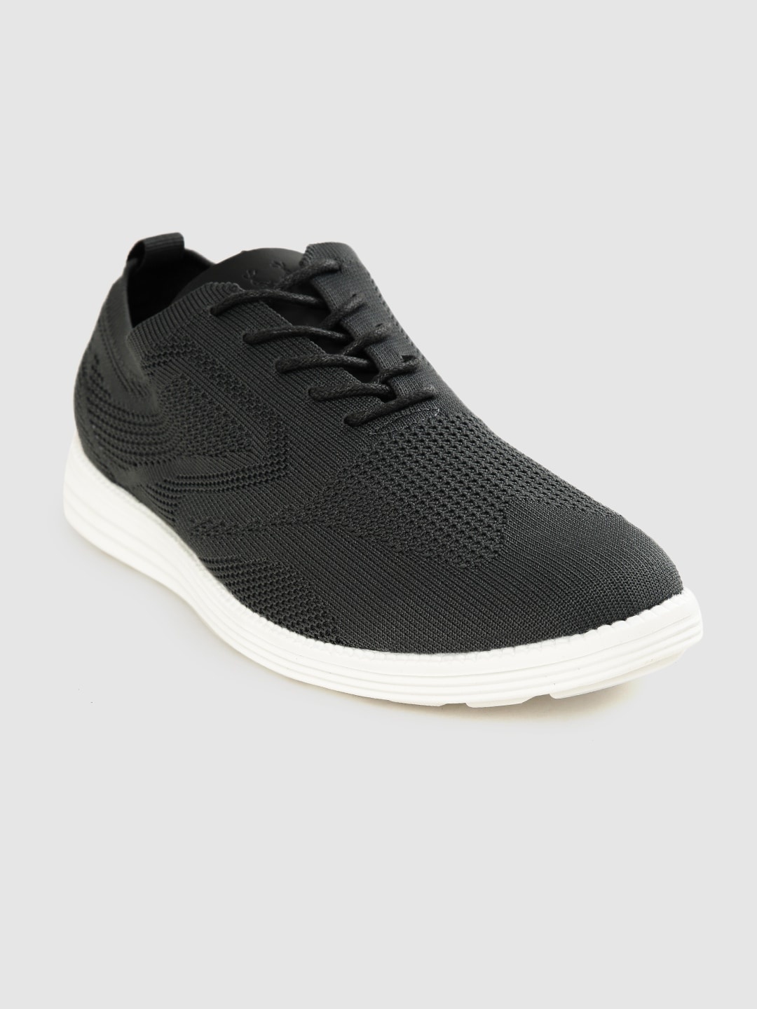 

Allen Solly Men Black Woven Design Sneakers